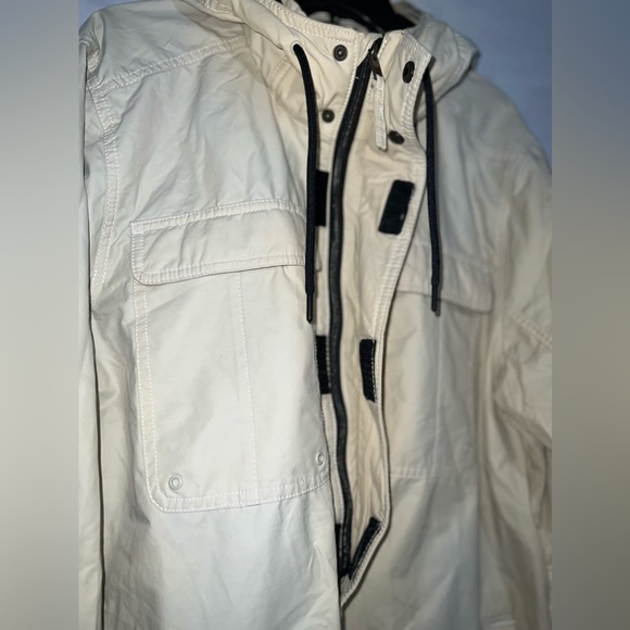 Hollister Color=Khaki
Hooded Jacket Coat Button 3/4 Zipper
Pockets(NWT) - Picture 2 of 4